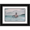 thumbnail image 1 of Winslow Homer 2x Matted 24x20 Black Ornate Framed Art Print 'The Bather', 1 of 2