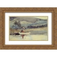 thumbnail image 1 of Winslow Homer 2x Matted 24x20 Gold Ornate Framed Art Print 'A Quiet Pool on a Sunny Day', 1 of 2