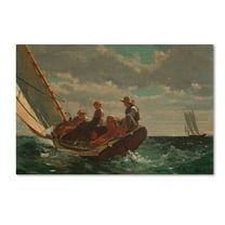 Trademark Fine Art Winslow Homer Breezing Up (A Fair Wind) 1873-76 Canvas Wall Art - 22x32