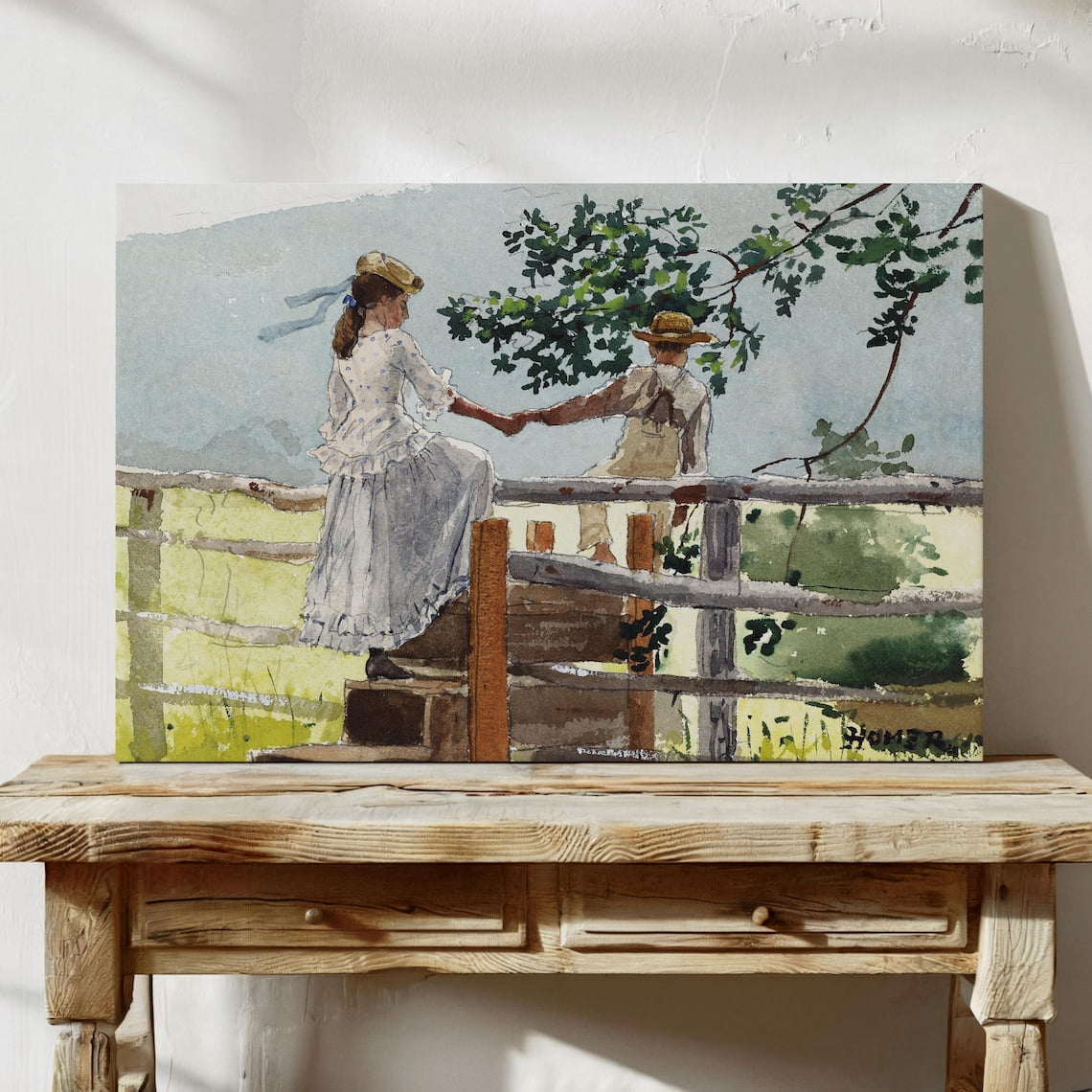 Winslow Homer Farmhouse Wall Art Print, Vintage Rustic Cottagecore ...