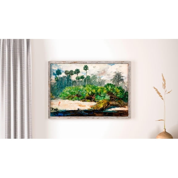 Winslow Homer - Florida Jungle. Landscape Nature, Jungle, Poster On, Poster, Gallery Wrapped, Fine Art Posters, Stretched Canvas Size 16x24