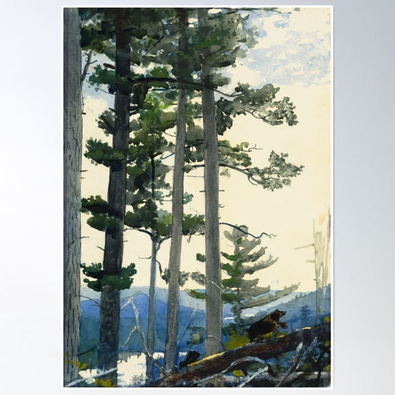 Winslow Homer - Old Settlers,1892 Poster Wall Art, Modern Wall Decor, 8x12 UNFRAMED