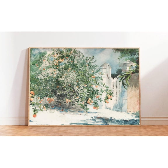 Winslow Homer Orange Tree Poster, Vintage Spanish Kitchen Art, Unframed Poster Size 8x12