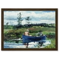 thumbnail image 1 of Winslow Homer The Blue Boat Painting Artwork Framed Wall Art Print A4, 1 of 4