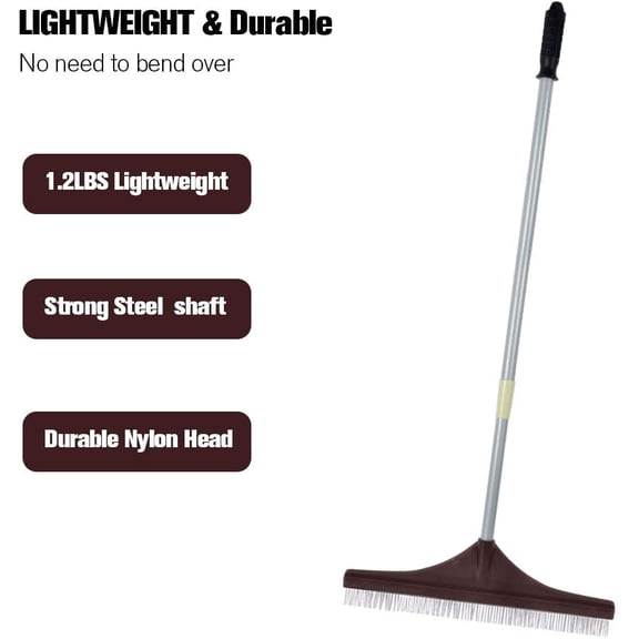 Winslow&Ross Artificial Turf Rake Grass, Hand Rake with Steel Telescopic Handle for Artificial Grass Garden Lawn Leaf Pet Hair Remove$$Garden & Patio