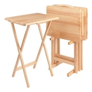 Winsome Alex 5-Pc Snack Table Set, Natural Finish