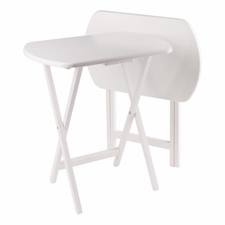 Winsome Corbett 2-Pc Oversized Snack Tables, White Finish
