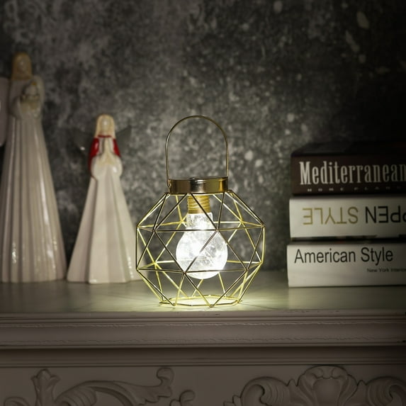 Winsome House LED String Light Bulb in Prism Tabletop Lantern