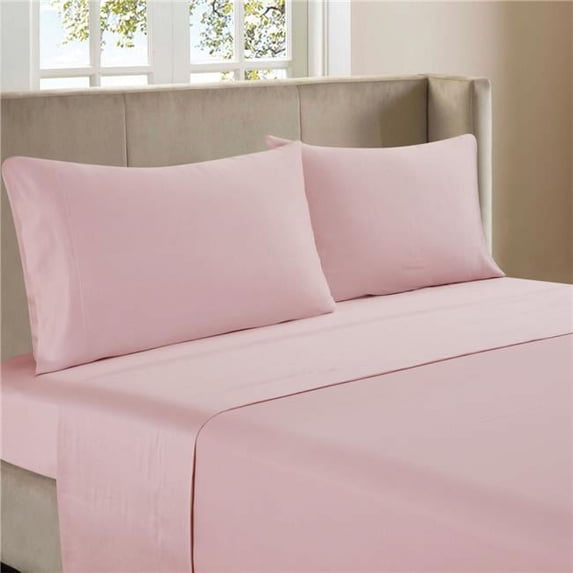 Winsome House Solid Bamboo 300 Thread Count Sheet Sets, King, Pink, 4-Pieces
