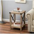 thumbnail image 1 of Winsome House WHIF1341 Rustic Natural Wood Finish End Table, 1 of 8