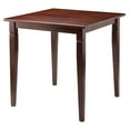 "Winsome Multipurpose Kitchen Dining Table, 29"" Square Transitional Solid Wood in Walnut ...