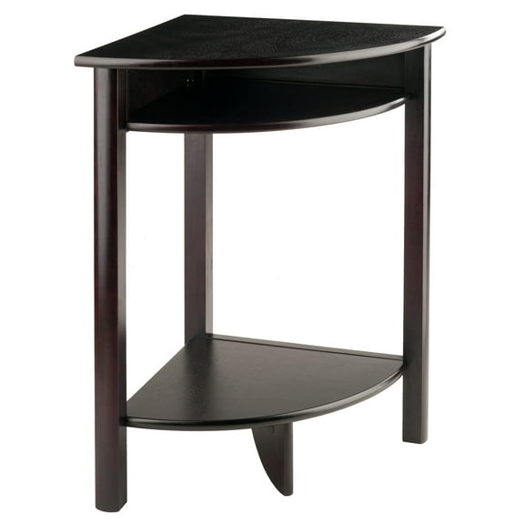 Winsome Wood Liso Corner Desk with Shelf, Espresso Finish