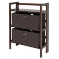 thumbnail image 1 of Winsome Torino 3-Pc Set Folding Bookcase With Fabric Basket, 1 of 2