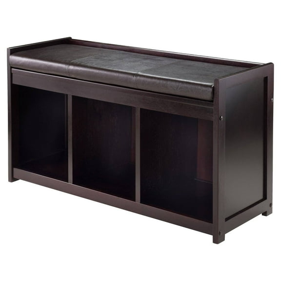 Winsome Addison 2-Pc Storage Bench & Seat Cushion, Espresso