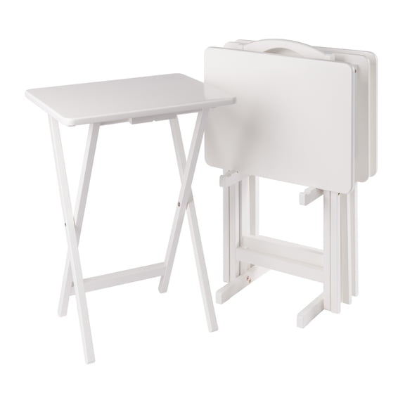 Winsome Alex 5-Pc Snack Table Set, White Finish