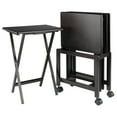 thumbnail image 1 of Winsome Allen 5-Pc Snack Table Set, Serving Cart, Coffee, 1 of 15