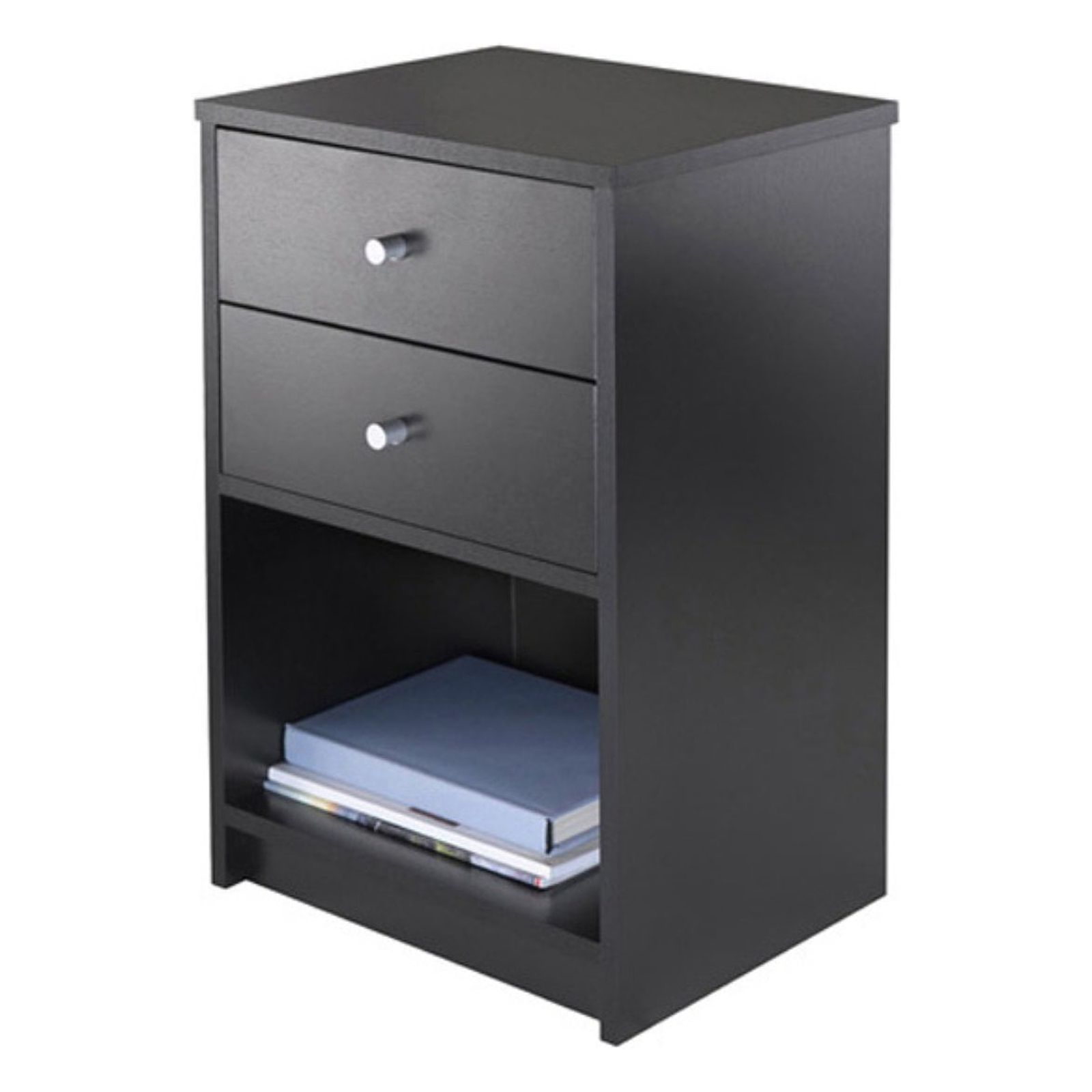 Winsome Wood Ava 2 - Drawer Accent Table, Nightstand, Black Finish - image 1 of 10
