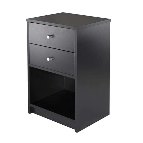 Winsome Ava 2 - Drawer Accent Table, Nightstand, Black Finish