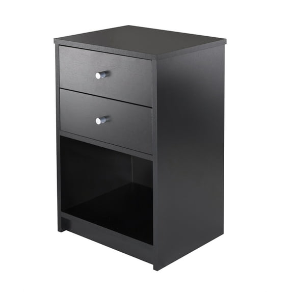 Winsome Ava 2 - Drawer Accent Table, Nightstand, Black Finish