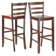 thumbnail image 1 of Winsome Benjamin Ladder-Back Bar Stools, Set of 2, Walnut Finish, 1 of 8