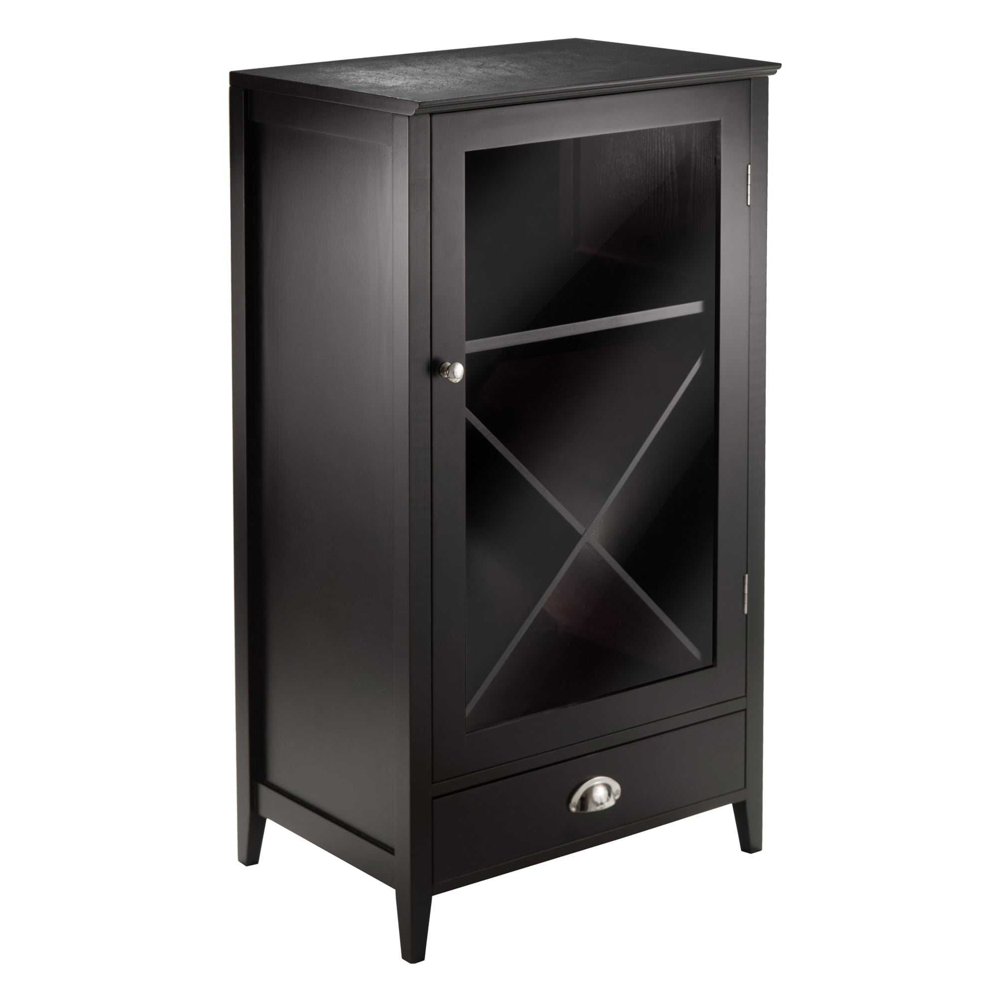 Winsome Wood Bordeaux X-Panel Modular Wine Cabinet, Espresso Finish