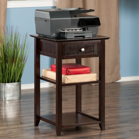 Contemporary Home Living Rectangular Printer Stand with Drawer - 31.25"