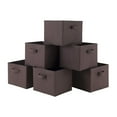 thumbnail image 1 of Winsome Wood Capri 6-Pc Foldable Baskets, Chocolate Fabric, 1 of 5
