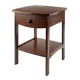 thumbnail image 1 of Winsome Claire Curved Nightstand, Accent Table, Walnut Finish, 1 of 11