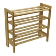 thumbnail image 1 of Winsome Clifford 4-Tiers Transitional Solid Wood Shoe Rack in Natural, 1 of 7