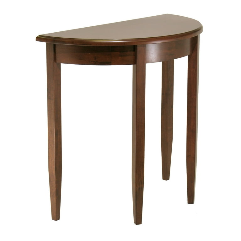 Winsome Wood Concord Half Moon Console Table Walnut Finish