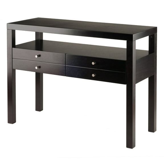 Winsome Copenhagen Console Table, Two Drawers, Espresso Finish
