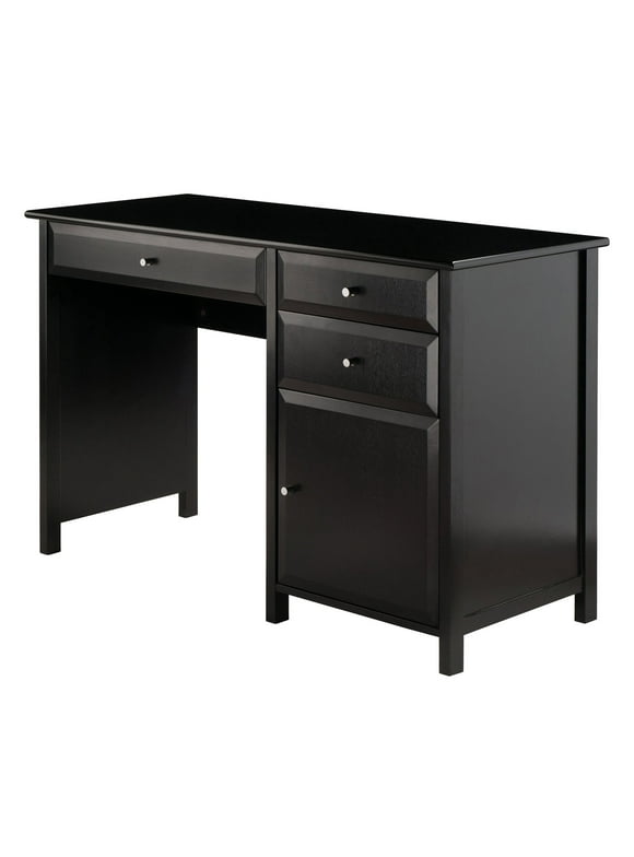 Winsome Wood Delta Home Office Writing Desk, Black Finish