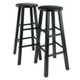 thumbnail image 1 of Winsome Wood Element 2-Pc 29" Bar Stool Set, Black Finish, 1 of 7