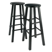 Winsome Wood Element 2-Pc 29 Bar Stool Set, Black Finish