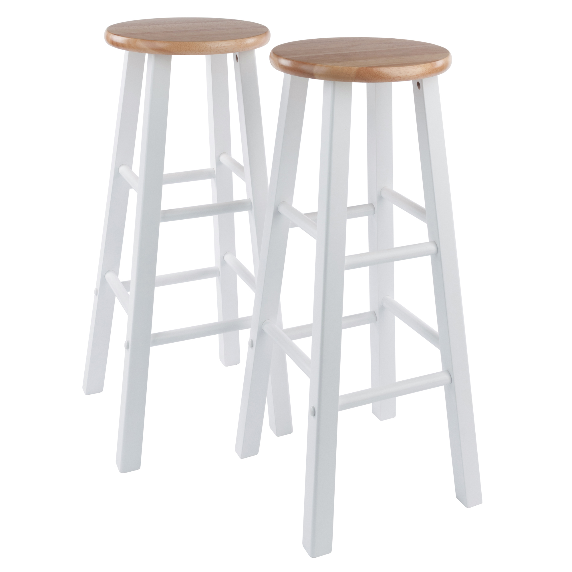 Winsome Wood Element 2-Piece Bar Stools, Natural & White Finish - image 1 of 6