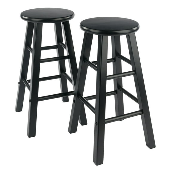 Winsome Element 2-Piece Counter Stools, Black Finish