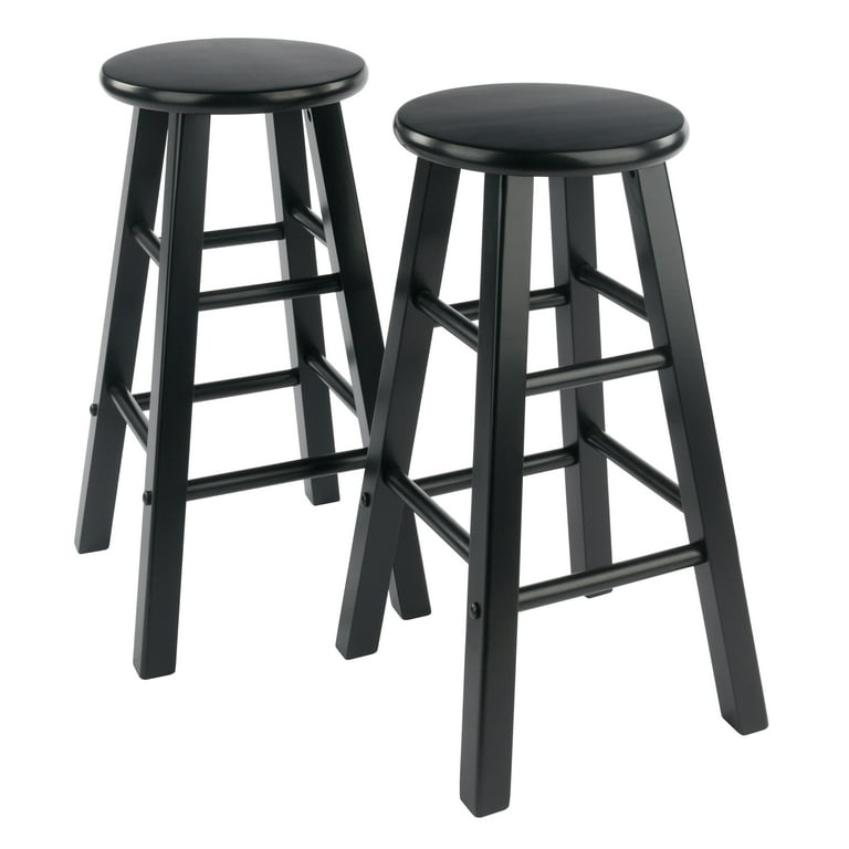 Free Shipping Winsome Wood Element 2 Piece Counter Stools Black Finish Walmart