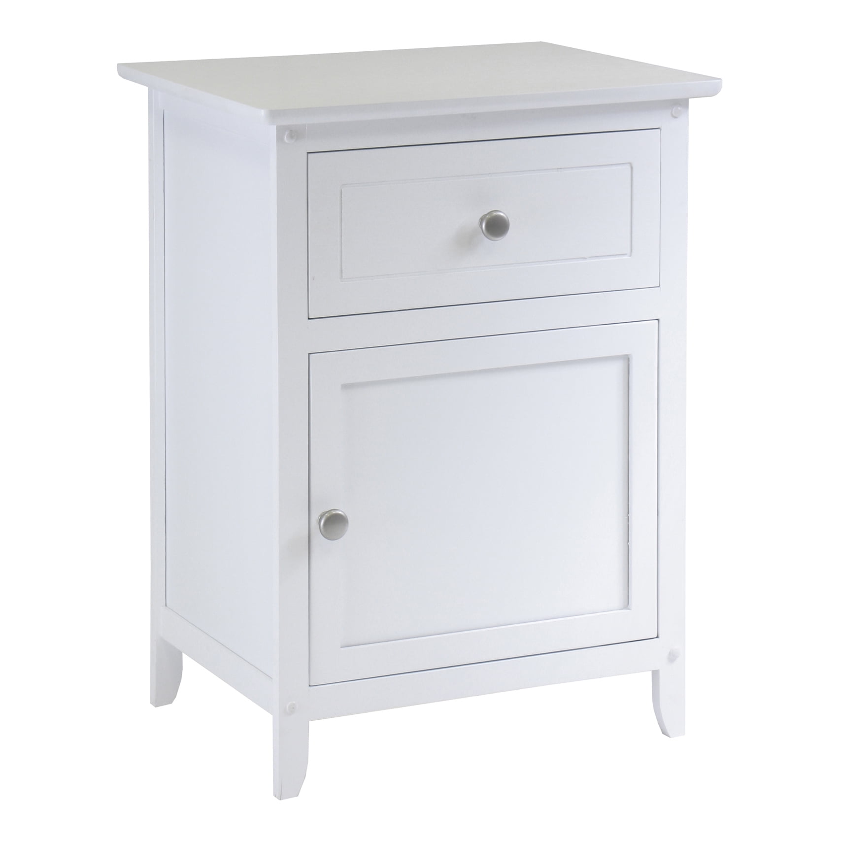 Linon Home Decor Winslett Glam White Wood 2 Drawer Night Stand