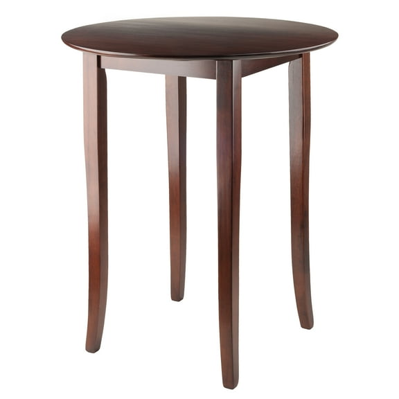 Contemporary Home Living 38.75 Antique Brown Walnut Round Pub Table