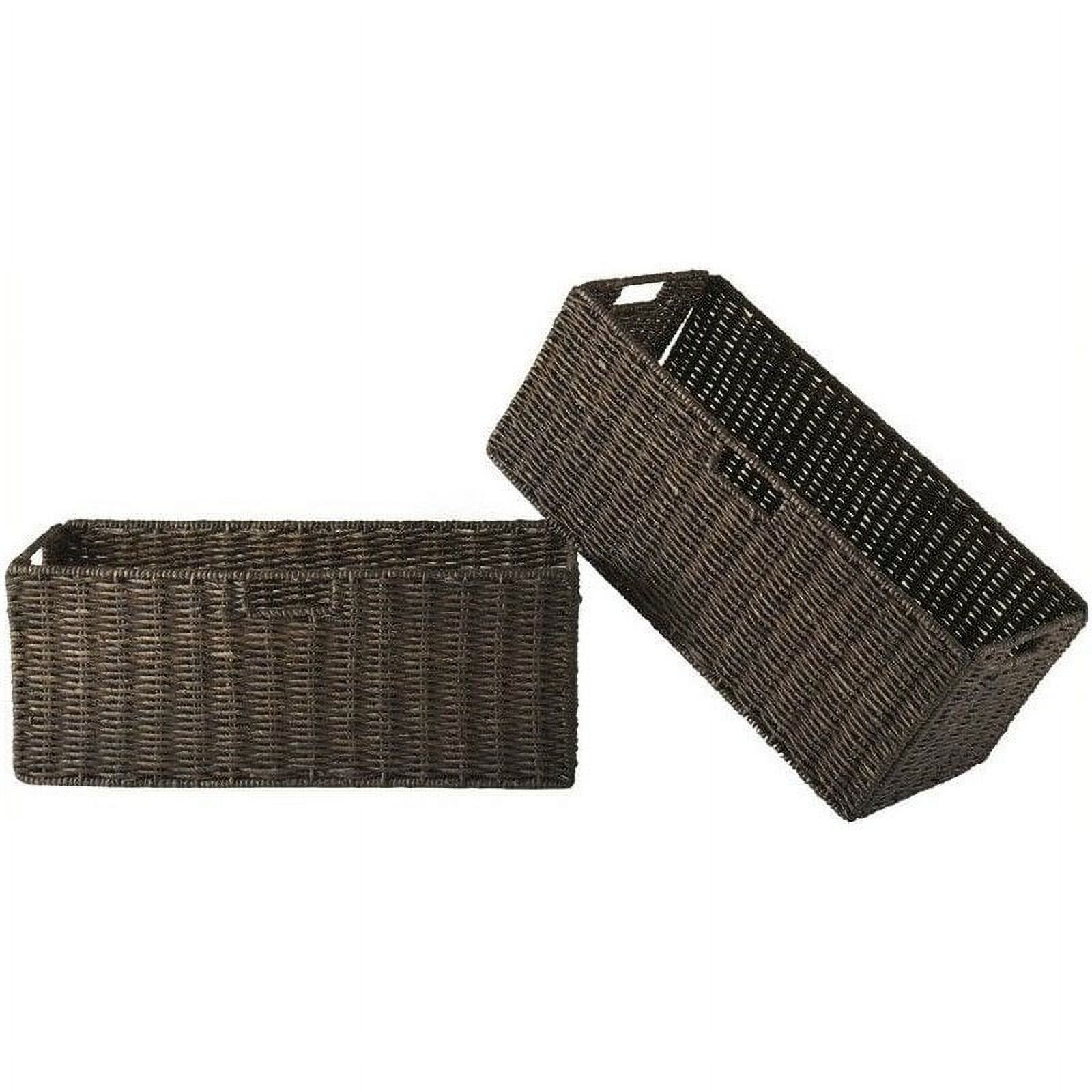 Winsome Wood Granville 2-Pc Foldable Large Baskets, Chocolate Corn Husk - image 1 of 2