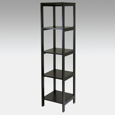 Winsome Hailey 5-Tier Modular Tower Shelf in Dark Espresso Finish