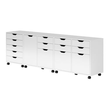 Winsome Wood Halifax 3-Pc Cabinet Set with File Drawer, White Finish