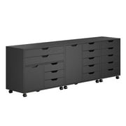 Winsome Halifax 3-Pc Storage Cabinet Set 21369, Black Finish
