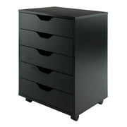 Winsome Wood Halifax 5-Drawer Cabinet 20519, Black Finish