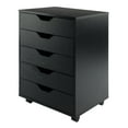 thumbnail image 1 of Winsome Halifax 5-Drawer Mobile Cabinet 20519, Black Finish, 1 of 10