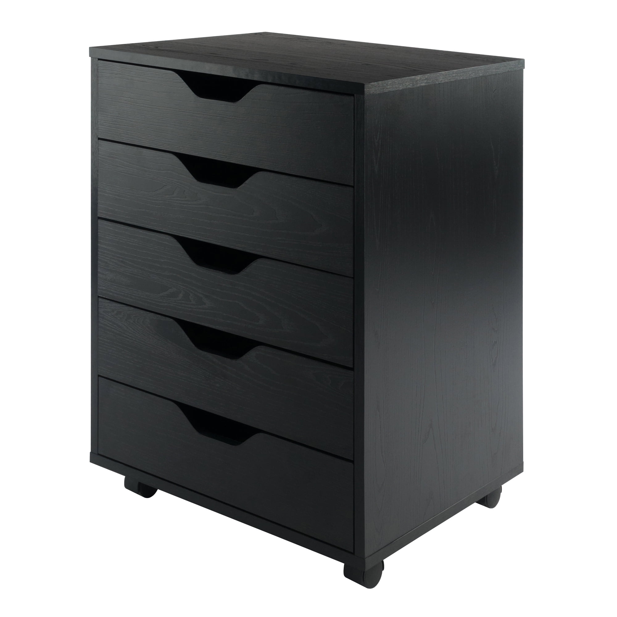 Winsome Wood Halifax 5Drawer Mobile Black Finish
