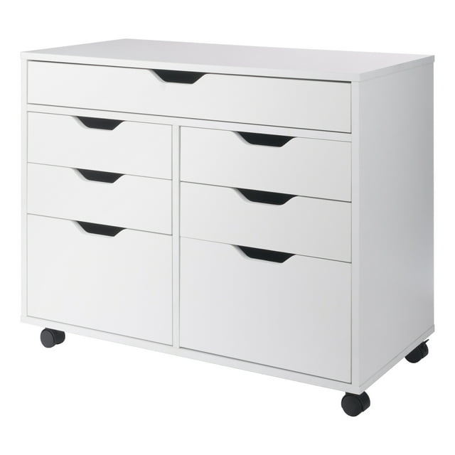 Winsome Wood Halifax 5-Drawer Multi-Storage Mobile Cabinet 10748, White Finish