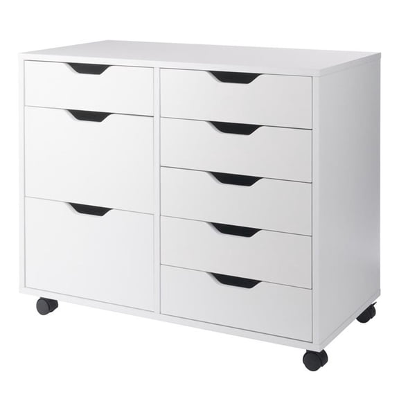 Winsome Halifax 6-Drawer Multi-Storage Mobile Cabinet 10632, White Finish