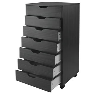 Zoro Select 2CLC2 Cabinet,Flat File,5 Drawer,Black