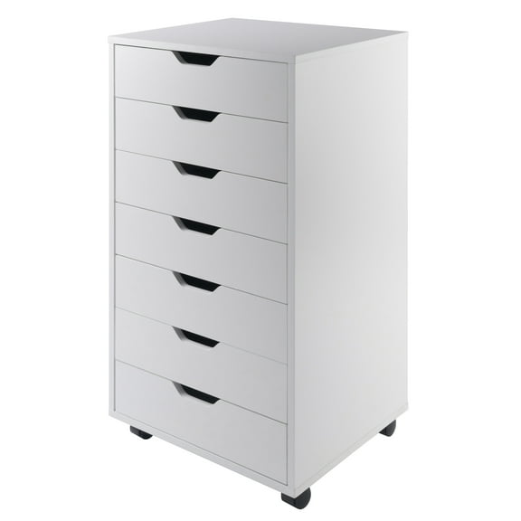 Winsome Halifax 7-Drawer Mobile Cabinet 10792, White Finish